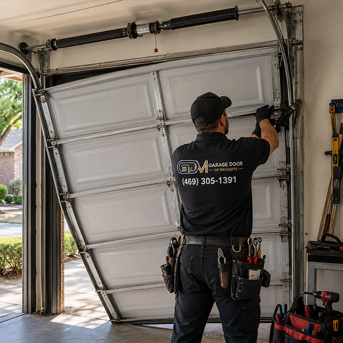 broken garage door